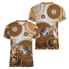 Numbat Australia Women V-Neck T-Shirt Myrmecobius Fasciatus Indigenous Art - Aussie Hoodie