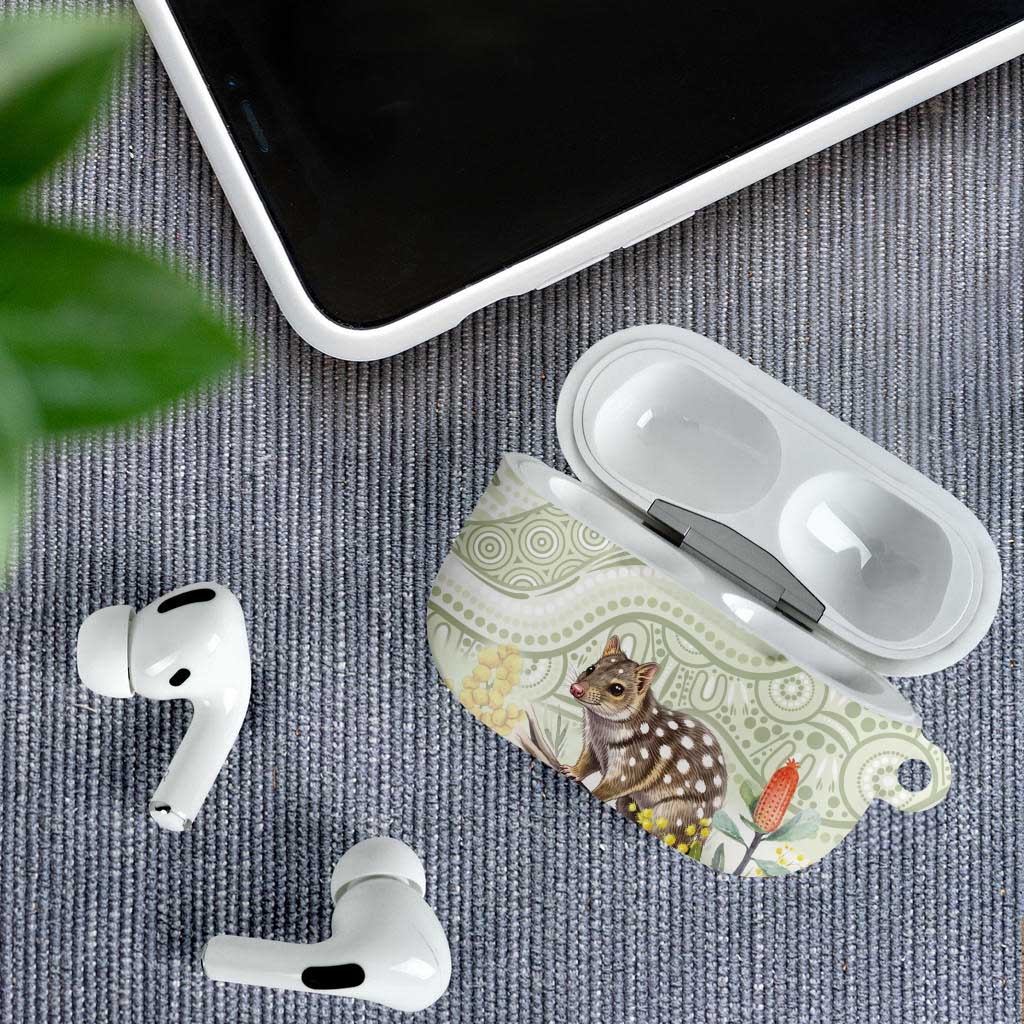 Eastern Quoll Australia AirPods Case Watercolor National Flowers Indigenous Art - Aussie Hoodie
