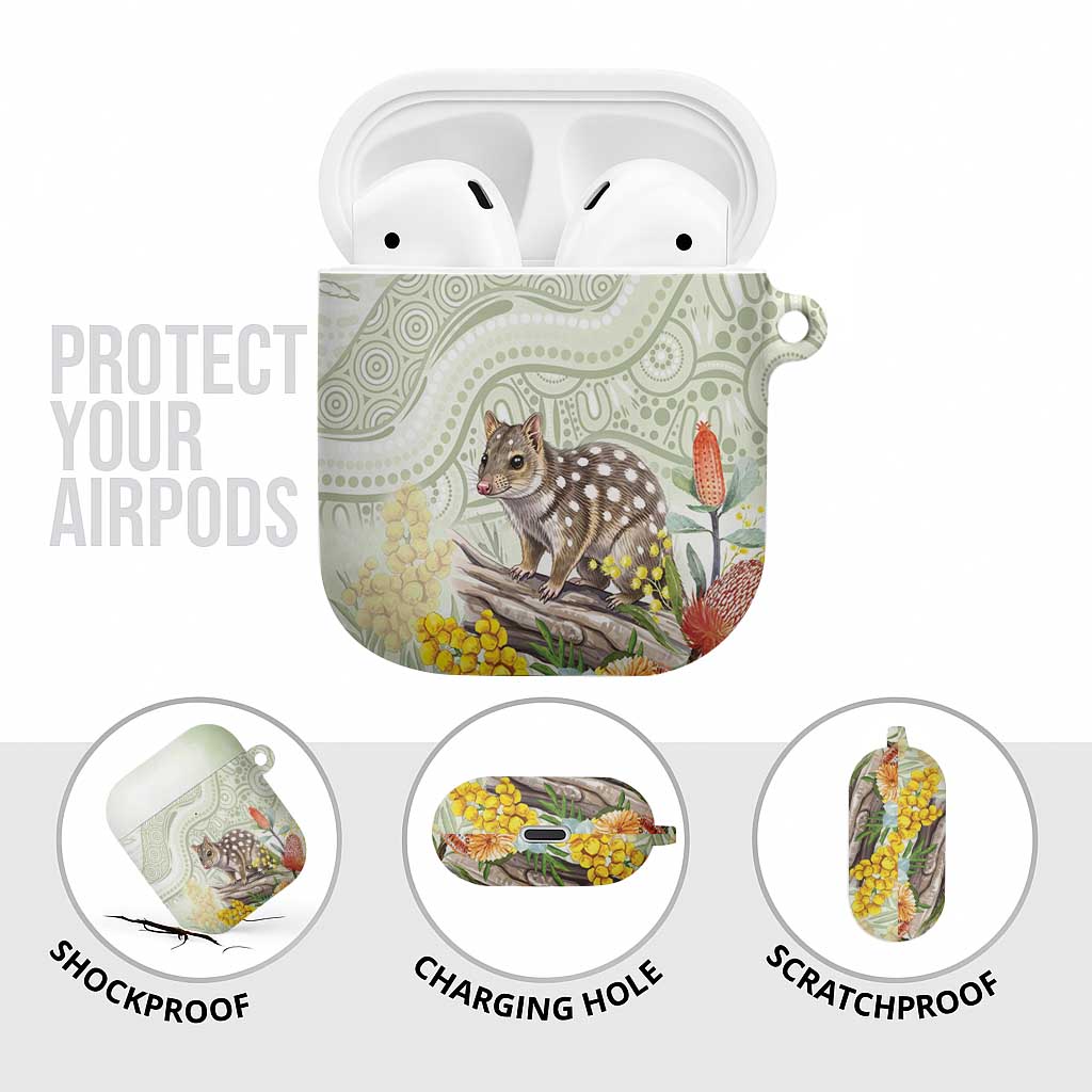 Eastern Quoll Australia AirPods Case Watercolor National Flowers Indigenous Art - Aussie Hoodie