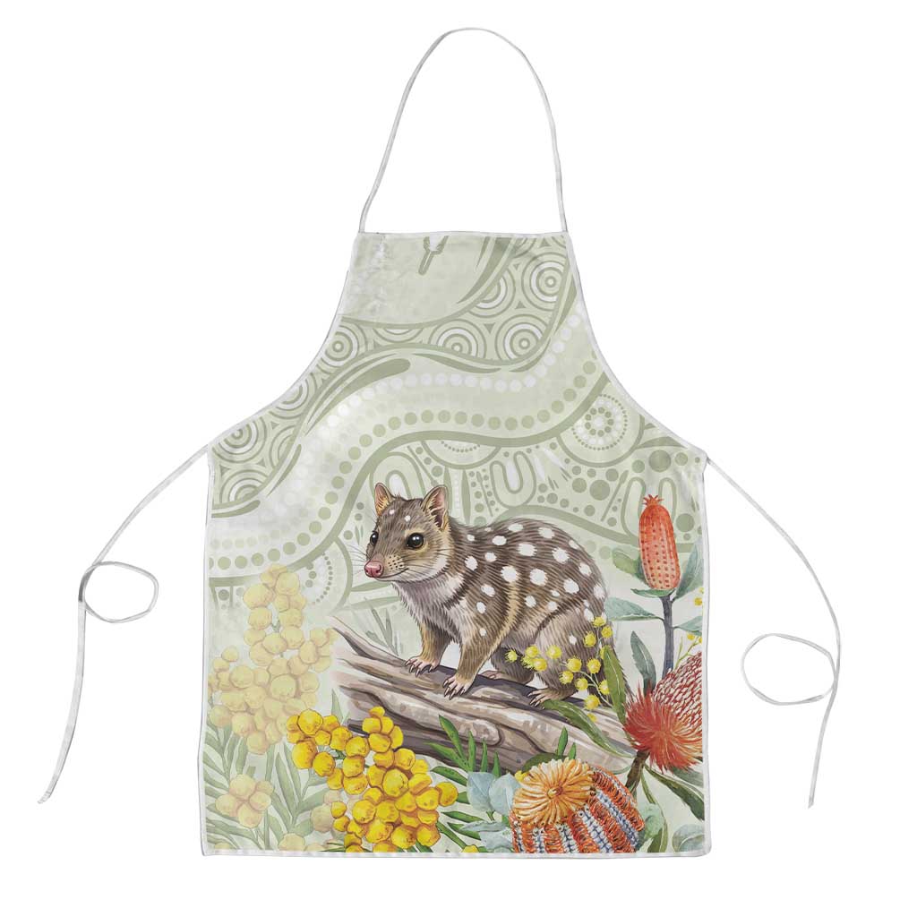 Eastern Quoll Australia Apron Watercolor National Flowers Indigenous Art - Aussie Hoodie