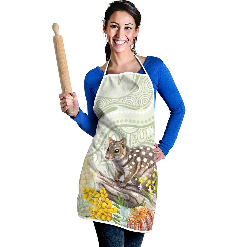 Eastern Quoll Australia Apron Watercolor National Flowers Indigenous Art - Aussie Hoodie