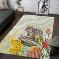 Eastern Quoll Australia Area Rug Watercolor National Flowers Indigenous Art - Aussie Hoodie