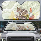 Eastern Quoll Australia Auto Sun Shade Watercolor National Flowers Indigenous Art - Aussie Hoodie