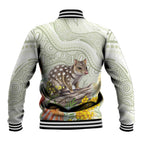 Eastern Quoll Australia Baseball Jacket Watercolor National Flowers Indigenous Art - Aussie Hoodie