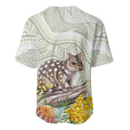 Eastern Quoll Australia Baseball Jersey Watercolor National Flowers Indigenous Art - Aussie Hoodie