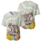Eastern Quoll Australia Baseball Jersey Watercolor National Flowers Indigenous Art - Aussie Hoodie