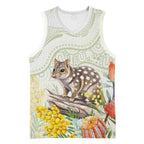 Eastern Quoll Australia Basketball Jersey Watercolor National Flowers Indigenous Art - Aussie Hoodie