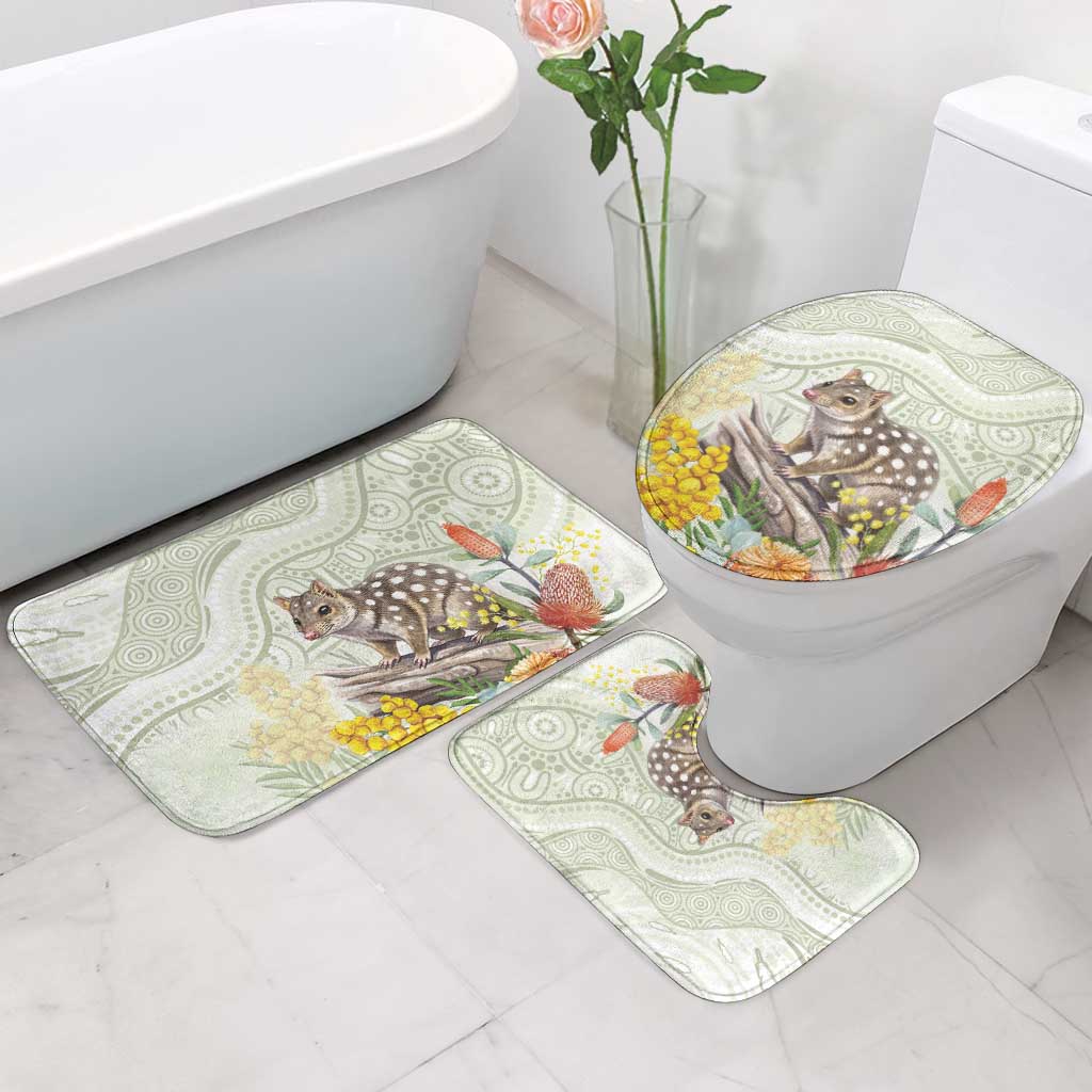 Eastern Quoll Australia Bathroom Set Watercolor National Flowers Indigenous Art - Aussie Hoodie