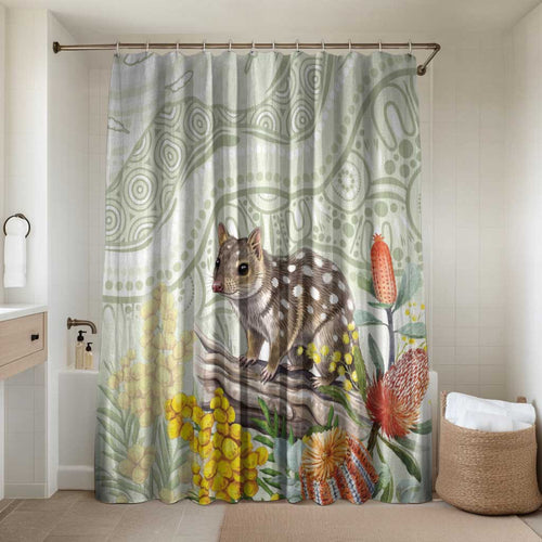 Eastern Quoll Australia Bathroom Set Watercolor National Flowers Indigenous Art - Aussie Hoodie
