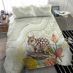 Eastern Quoll Australia Bedding Set Watercolor National Flowers Indigenous Art - Aussie Hoodie