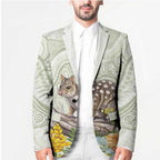 Eastern Quoll Australia Blazer Watercolor National Flowers Indigenous Art - Aussie Hoodie
