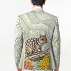 Eastern Quoll Australia Blazer Watercolor National Flowers Indigenous Art - Aussie Hoodie