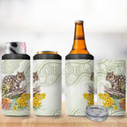Eastern Quoll Australia 4 in 1 Can Cooler Tumbler Watercolor National Flowers Indigenous Art - Aussie Hoodie