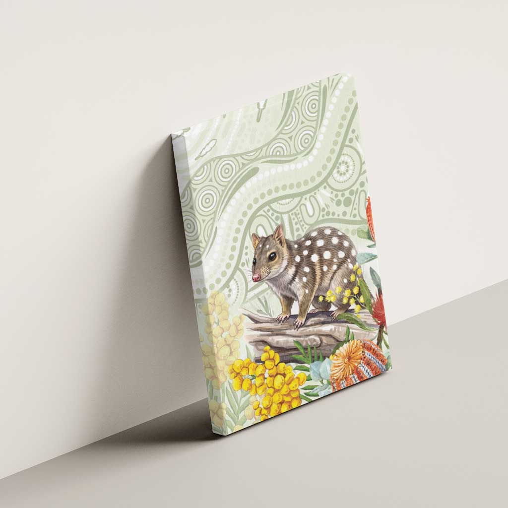 Eastern Quoll Australia Canvas Wall Art Watercolor National Flowers Indigenous Art - Aussie Hoodie