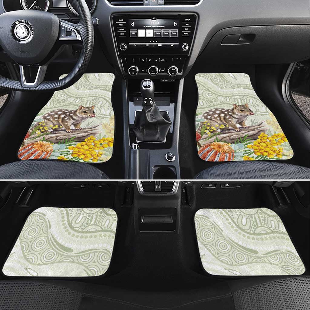 Eastern Quoll Australia Car Mats Watercolor National Flowers Indigenous Art - Aussie Hoodie
