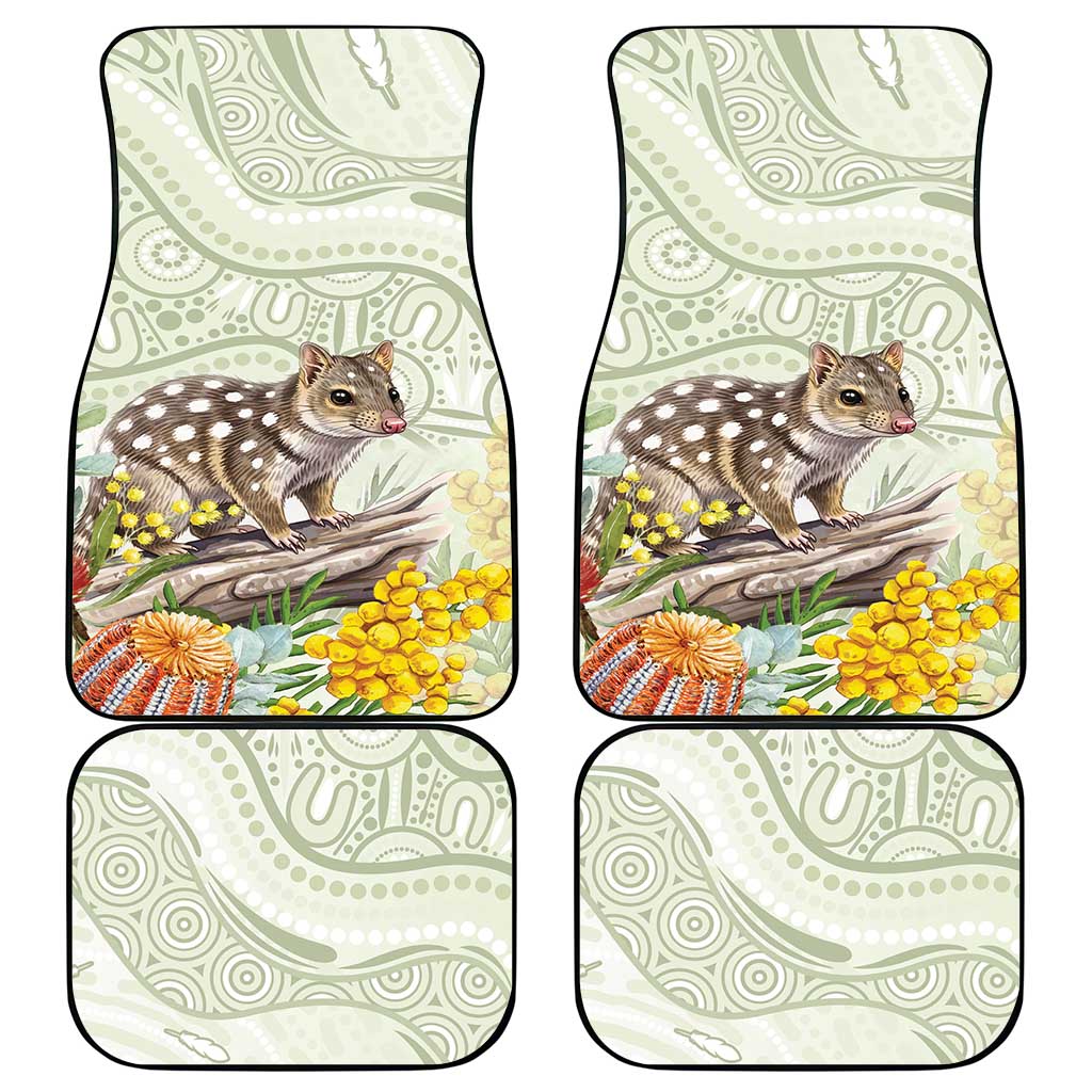 Eastern Quoll Australia Car Mats Watercolor National Flowers Indigenous Art - Aussie Hoodie