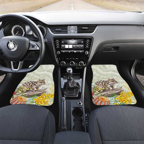 Eastern Quoll Australia Car Mats Watercolor National Flowers Indigenous Art - Aussie Hoodie