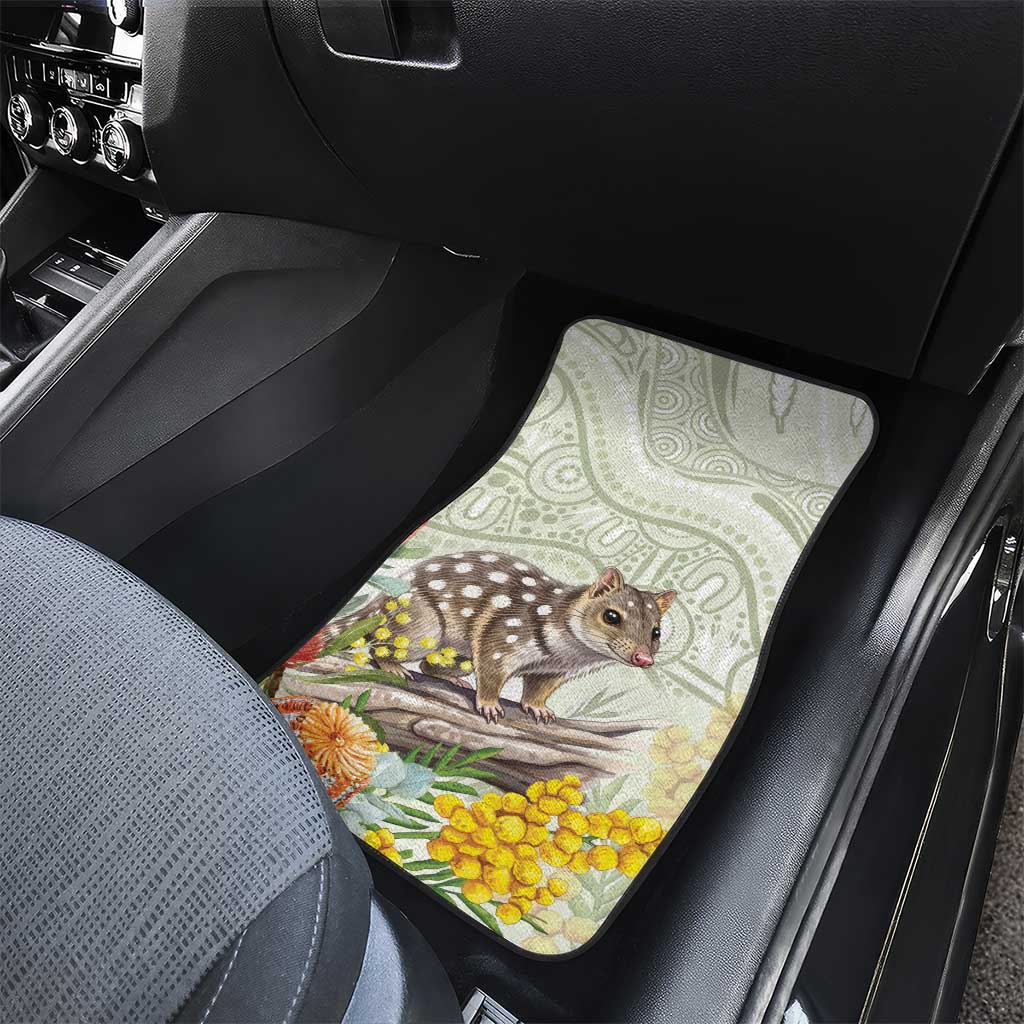 Eastern Quoll Australia Car Mats Watercolor National Flowers Indigenous Art - Aussie Hoodie