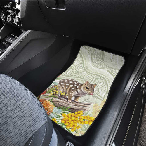 Eastern Quoll Australia Car Mats Watercolor National Flowers Indigenous Art - Aussie Hoodie