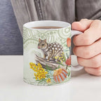 Eastern Quoll Australia Ceramic Mug Watercolor National Flowers Indigenous Art - Aussie Hoodie