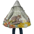 Eastern Quoll Australia Cloak Watercolor National Flowers Indigenous Art - Aussie Hoodie
