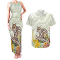 Eastern Quoll Australia Couples Matching Tank Maxi Dress and Hawaiian Shirt Watercolor National Flowers Indigenous Art - Aussie Hoodie