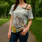 Eastern Quoll Australia Cross Shoulder Shirt Watercolor National Flowers Indigenous Art - Aussie Hoodie