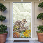 Eastern Quoll Australia Door Cover Watercolor National Flowers Indigenous Art - Aussie Hoodie