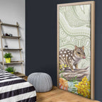 Eastern Quoll Australia Door Cover Watercolor National Flowers Indigenous Art - Aussie Hoodie