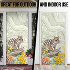 Eastern Quoll Australia Door Cover Watercolor National Flowers Indigenous Art - Aussie Hoodie