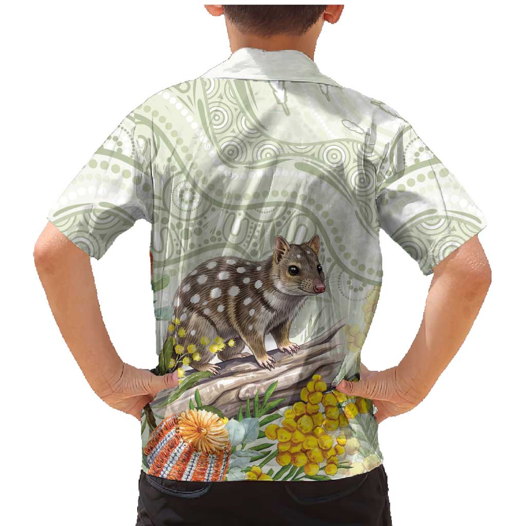 Eastern Quoll Australia Family Matching Mermaid Dress and Hawaiian Shirt Watercolor National Flowers Indigenous Art - Aussie Hoodie