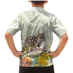 Eastern Quoll Australia Family Matching Mermaid Dress and Hawaiian Shirt Watercolor National Flowers Indigenous Art - Aussie Hoodie