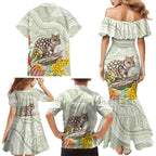 Eastern Quoll Australia Family Matching Mermaid Dress and Hawaiian Shirt Watercolor National Flowers Indigenous Art - Aussie Hoodie