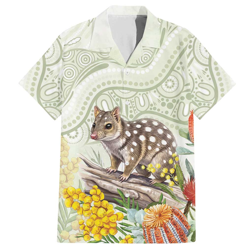 Eastern Quoll Australia Family Matching Puletasi and Hawaiian Shirt Watercolor National Flowers Indigenous Art - Aussie Hoodie