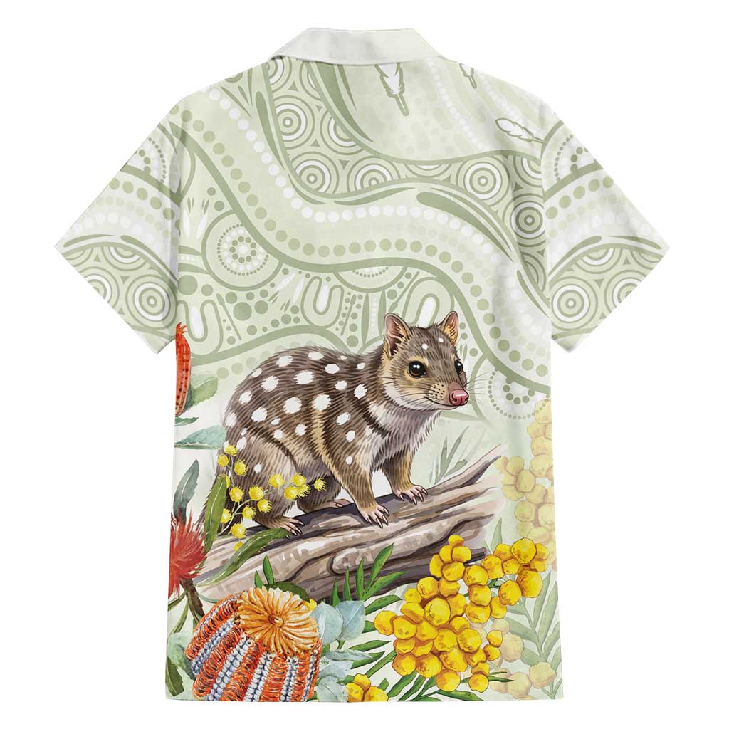 Eastern Quoll Australia Family Matching Puletasi and Hawaiian Shirt Watercolor National Flowers Indigenous Art - Aussie Hoodie
