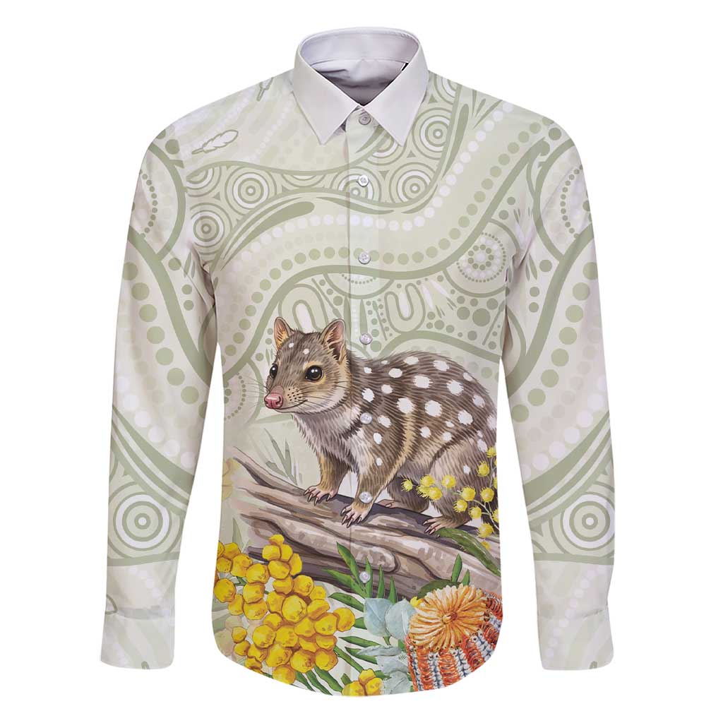 Eastern Quoll Australia Family Matching Short Sleeve Bodycon Dress and Hawaiian Shirt Watercolor National Flowers Indigenous Art - Aussie Hoodie
