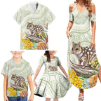 Eastern Quoll Australia Family Matching Summer Maxi Dress and Hawaiian Shirt Watercolor National Flowers Indigenous Art - Aussie Hoodie