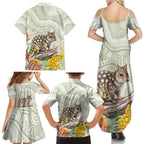 Eastern Quoll Australia Family Matching Summer Maxi Dress and Hawaiian Shirt Watercolor National Flowers Indigenous Art - Aussie Hoodie