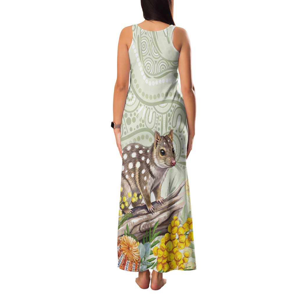 Eastern Quoll Australia Family Matching Tank Maxi Dress and Hawaiian Shirt Watercolor National Flowers Indigenous Art - Aussie Hoodie