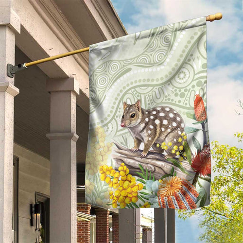 Eastern Quoll Australia Garden Flag Watercolor National Flowers Indigenous Art - Aussie Hoodie