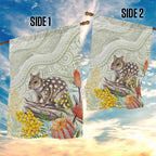 Eastern Quoll Australia Garden Flag Watercolor National Flowers Indigenous Art - Aussie Hoodie