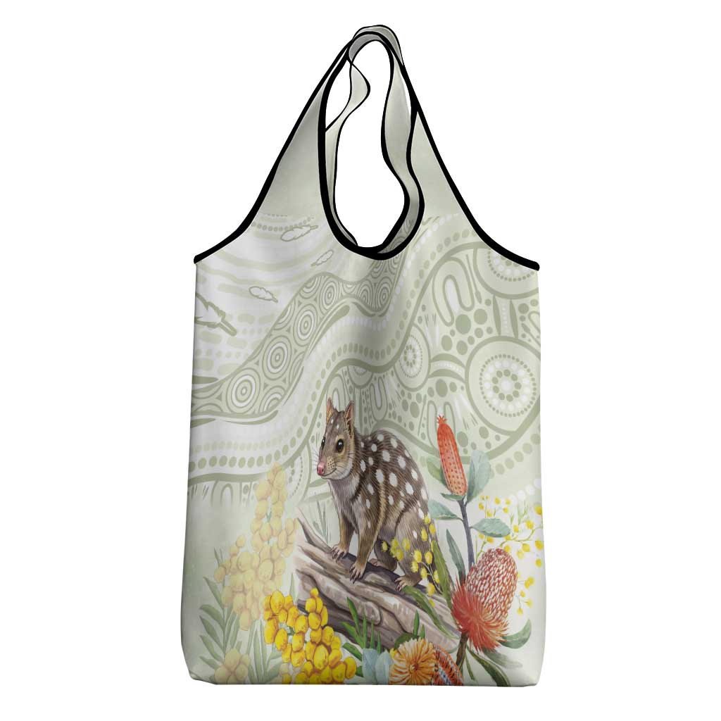 Eastern Quoll Australia Grocery Bag Watercolor National Flowers Indigenous Art - Aussie Hoodie