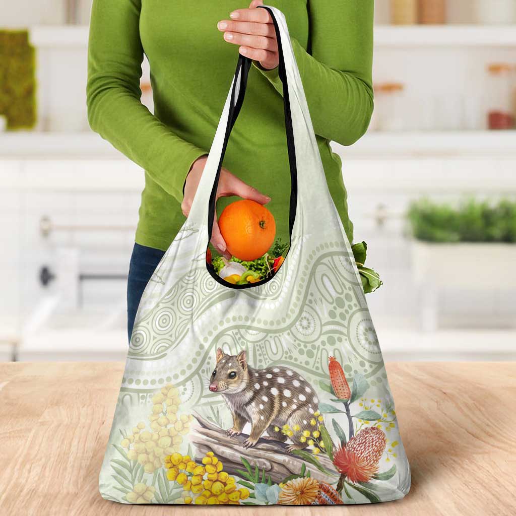 Eastern Quoll Australia Grocery Bag Watercolor National Flowers Indigenous Art - Aussie Hoodie