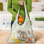 Eastern Quoll Australia Grocery Bag Watercolor National Flowers Indigenous Art - Aussie Hoodie
