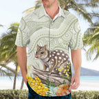 Eastern Quoll Australia Hawaiian Shirt Watercolor National Flowers Indigenous Art - Aussie Hoodie