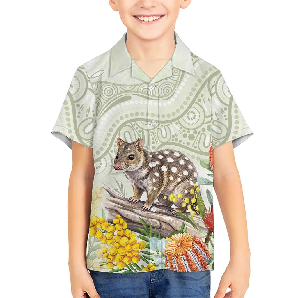 Eastern Quoll Australia Hawaiian Shirt Watercolor National Flowers Indigenous Art - Aussie Hoodie
