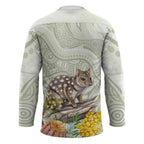 Eastern Quoll Australia Hockey Jersey Watercolor National Flowers Indigenous Art - Aussie Hoodie