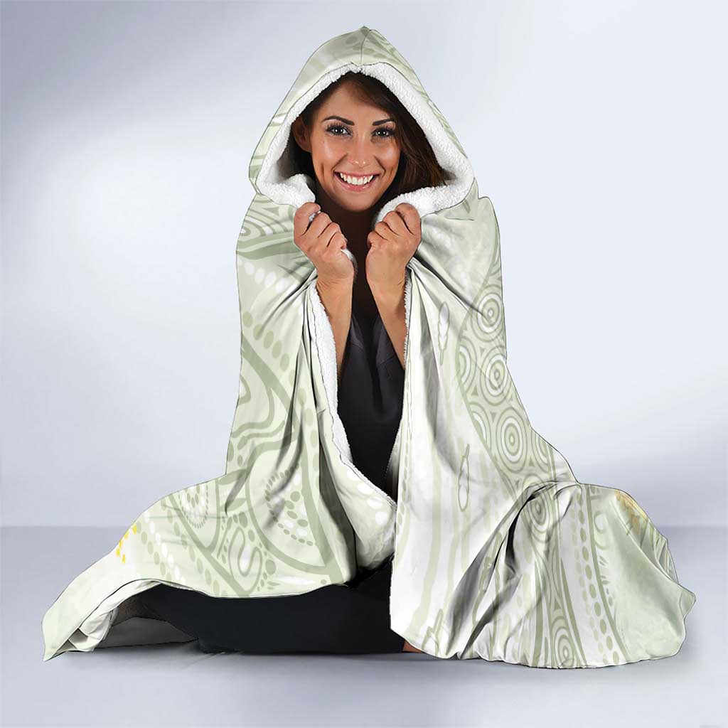 Eastern Quoll Australia Hooded Blanket Watercolor National Flowers Indigenous Art - Aussie Hoodie