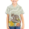 Eastern Quoll Australia Kid Hawaiian Shirt Watercolor National Flowers Indigenous Art - Aussie Hoodie