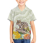 Eastern Quoll Australia Kid Hawaiian Shirt Watercolor National Flowers Indigenous Art - Aussie Hoodie